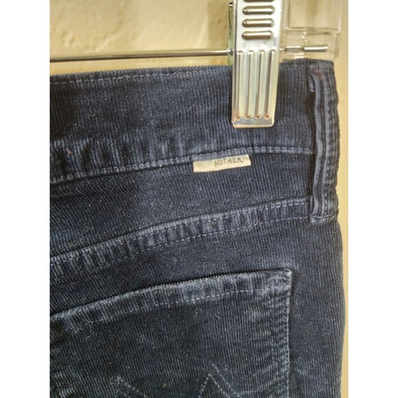 Mother Womens 25 Blue The Outsider Cropped Hopscotch Corduroy Pants - Picture 5 of 9